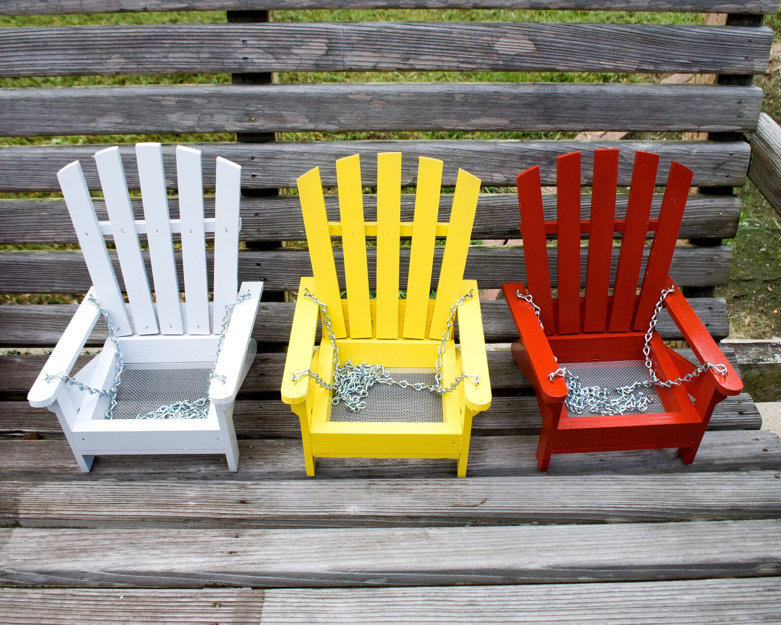 Bird Feeder Adirondack Chair Hanging Bird Feeder Cypress Etsy