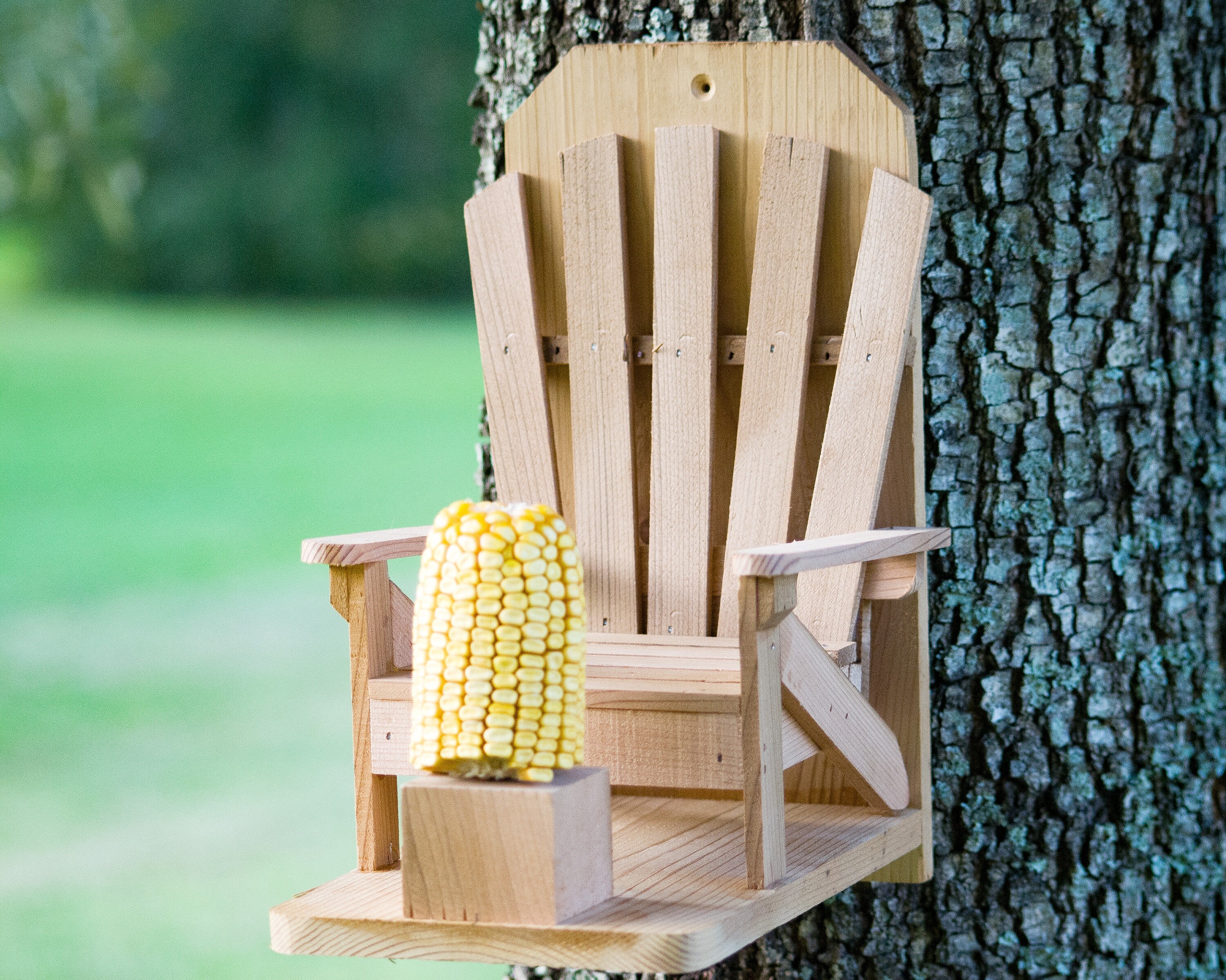 Cypress & Cedar Adirondack Chair Squirrel Feeder: Homemade Patio Decor