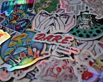 Trippy Holographic Sticker pack | 12pack | trendy | stickers