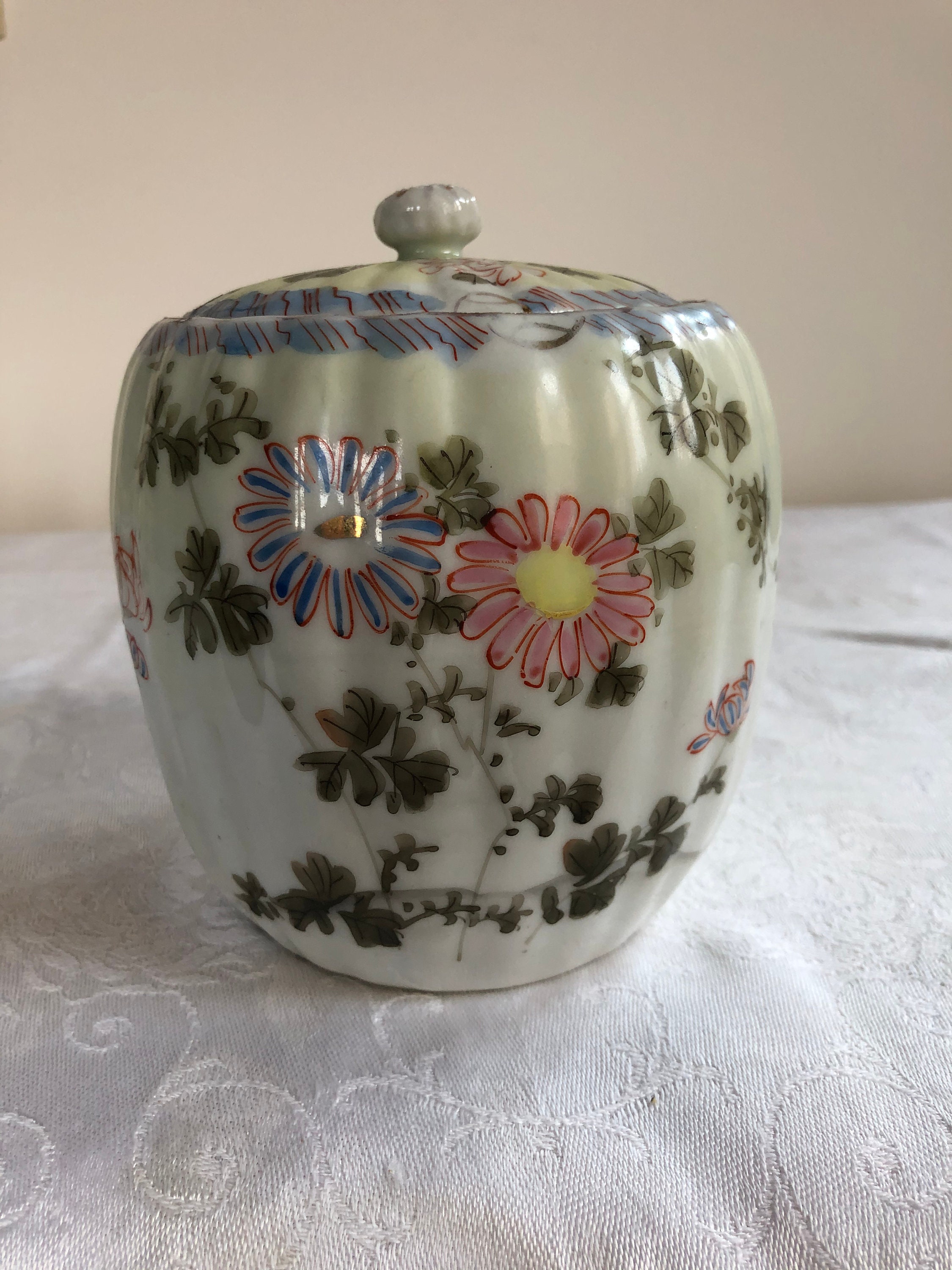 Vintage Asian Ginger Jar Vase or Centerpiece Etsy