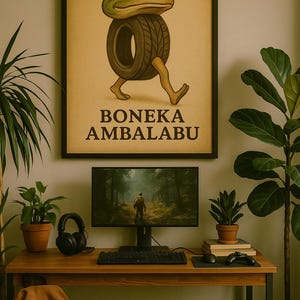 Boneka Ambalabu – Vintage Brainrot Poster | Retro Wall Art | Unique Digital Print