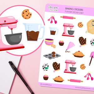 Cute Baking Planner Stickers Baking Cake Set Tools and Ingredients Bullet Journal Diary Sticker Sheet