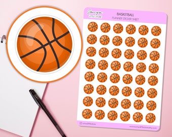 Basketball Planner Stickers | Sport Training Basketball Journal Diary Sticker Sheet