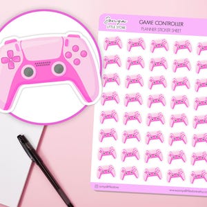 Adesivo per pianificatore di controller di gioco Videogiochi Streaming Hobby Tempo libero Foglio di adesivi Bullet Journal