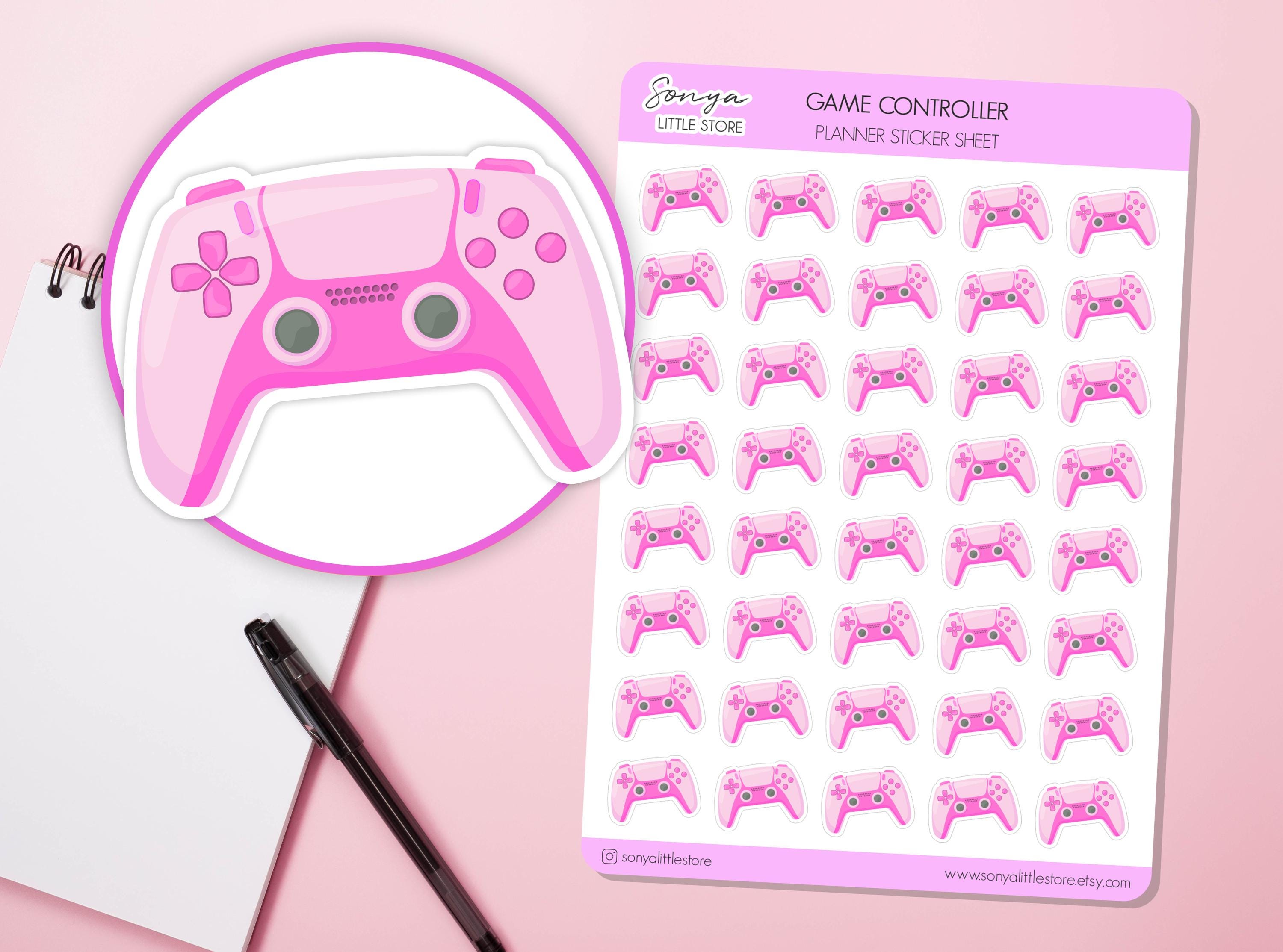 Game Controller Planner Sticker Video Gaming Streaming Hobby Free Time Bullet Journal Sticker Sheet