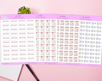 Deadline, Duedate, Lab, Lecture Planner Stickers Custom Order