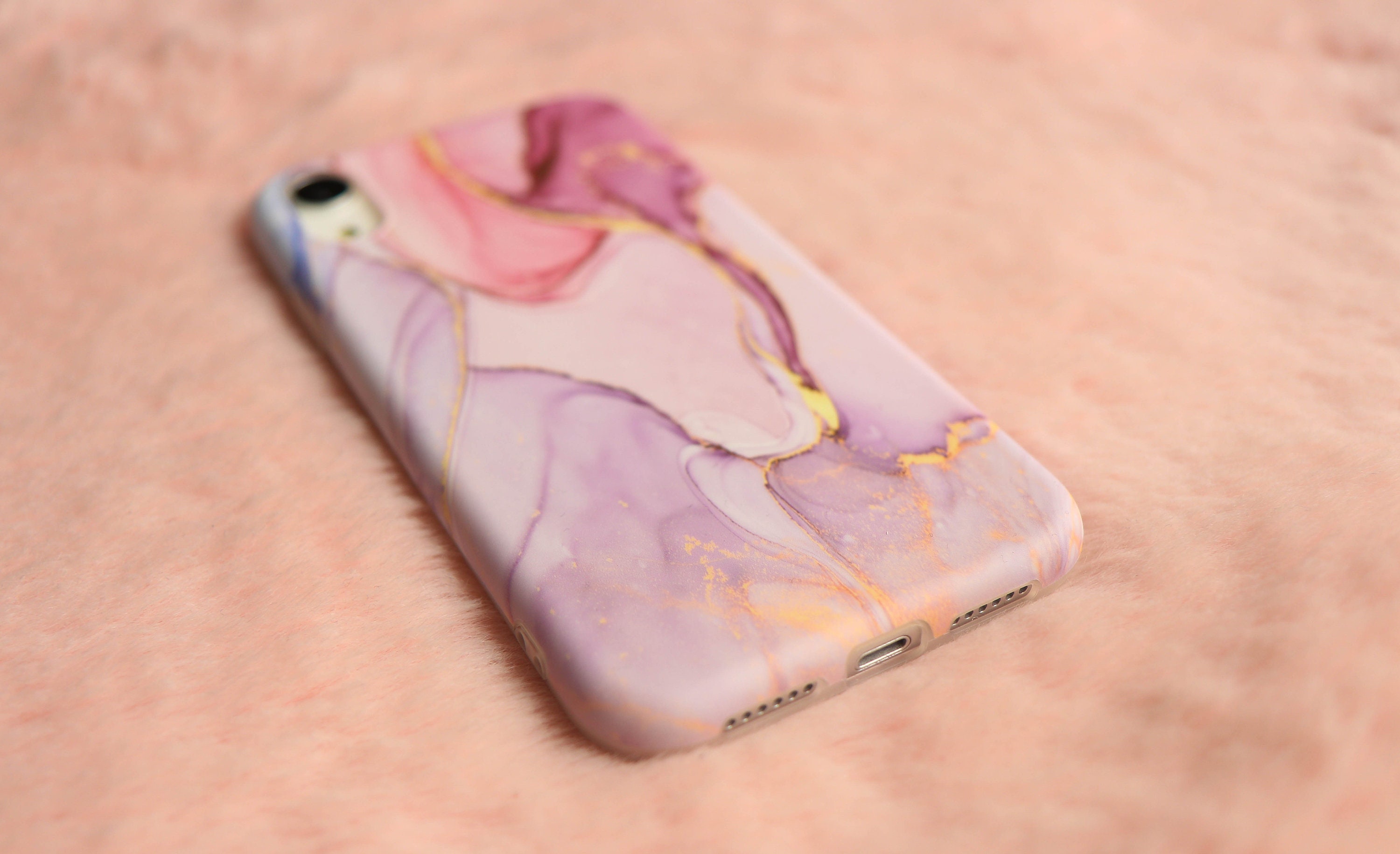 Pink Marble Phone Case Modern Marble Pattern Girly Gift Iphone 11 pro Cover - Thumbnail 5
