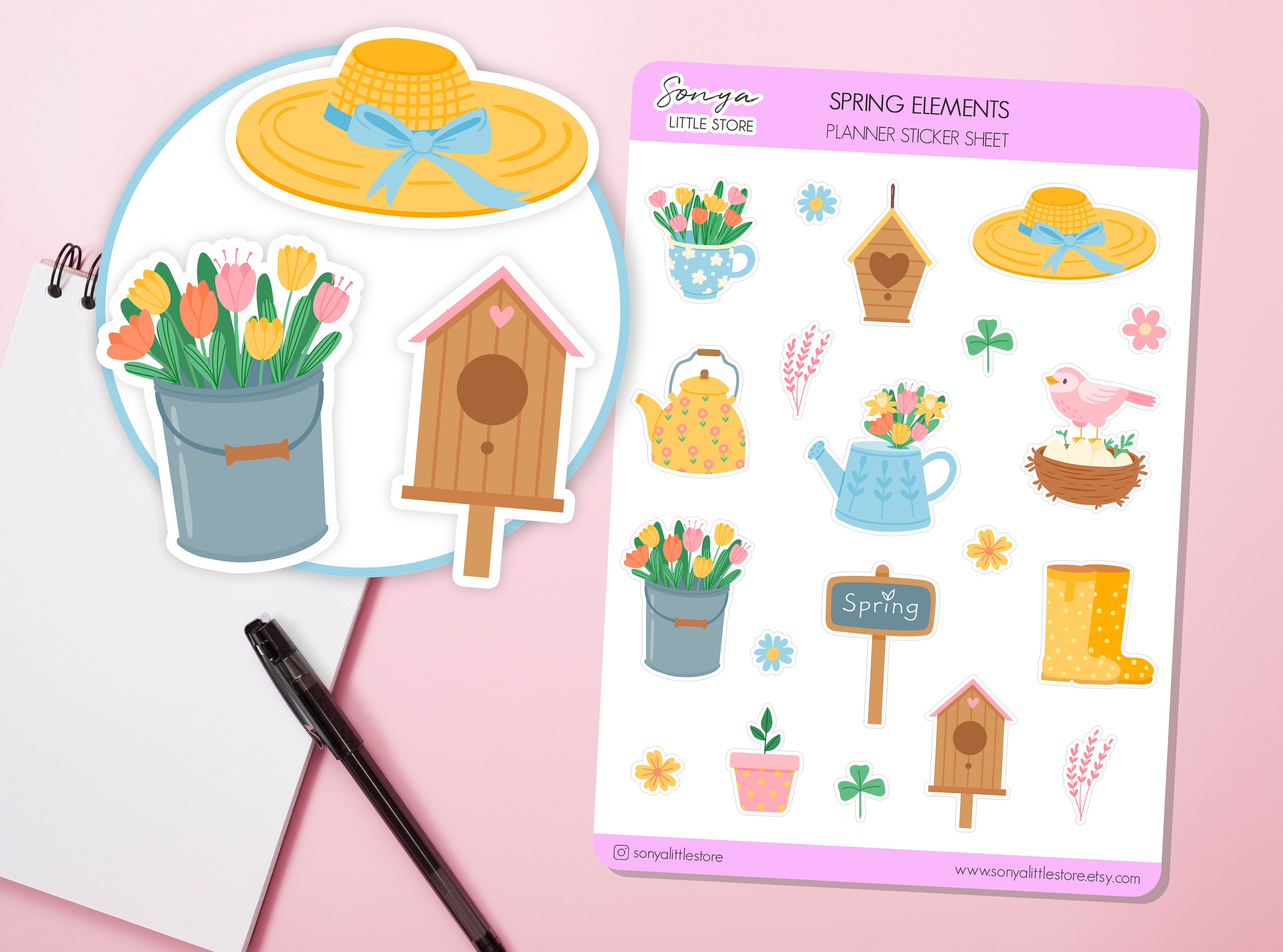 Four Seasons Planner Stickers Pack Bundle | Spring, Summer, Autumn/Fall, Winter Journal Calendar Diary Sticker Sheet - Thumbnail 2