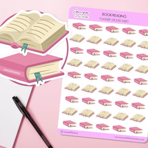 Book Planner Stickers Reading Club Library Study Bullet Journal Diary Sticker Sheet