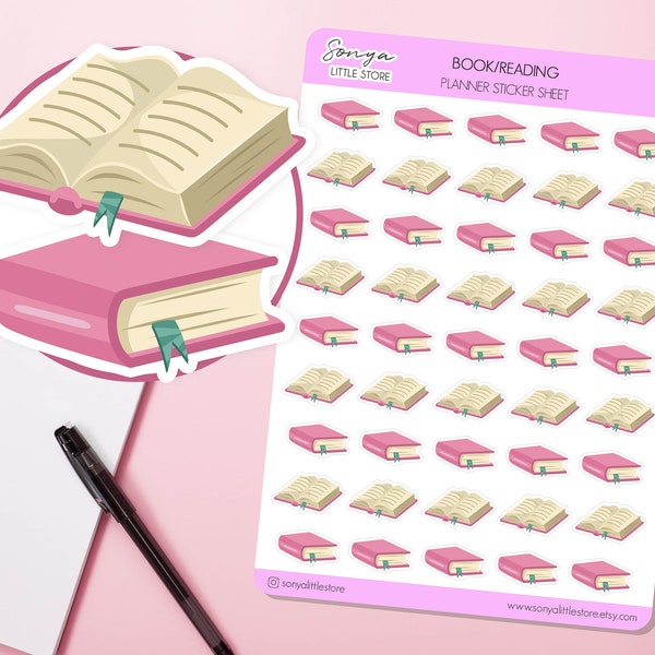Book Planner Stickers Reading Club Library Study Bullet Journal Diary Sticker Sheet
