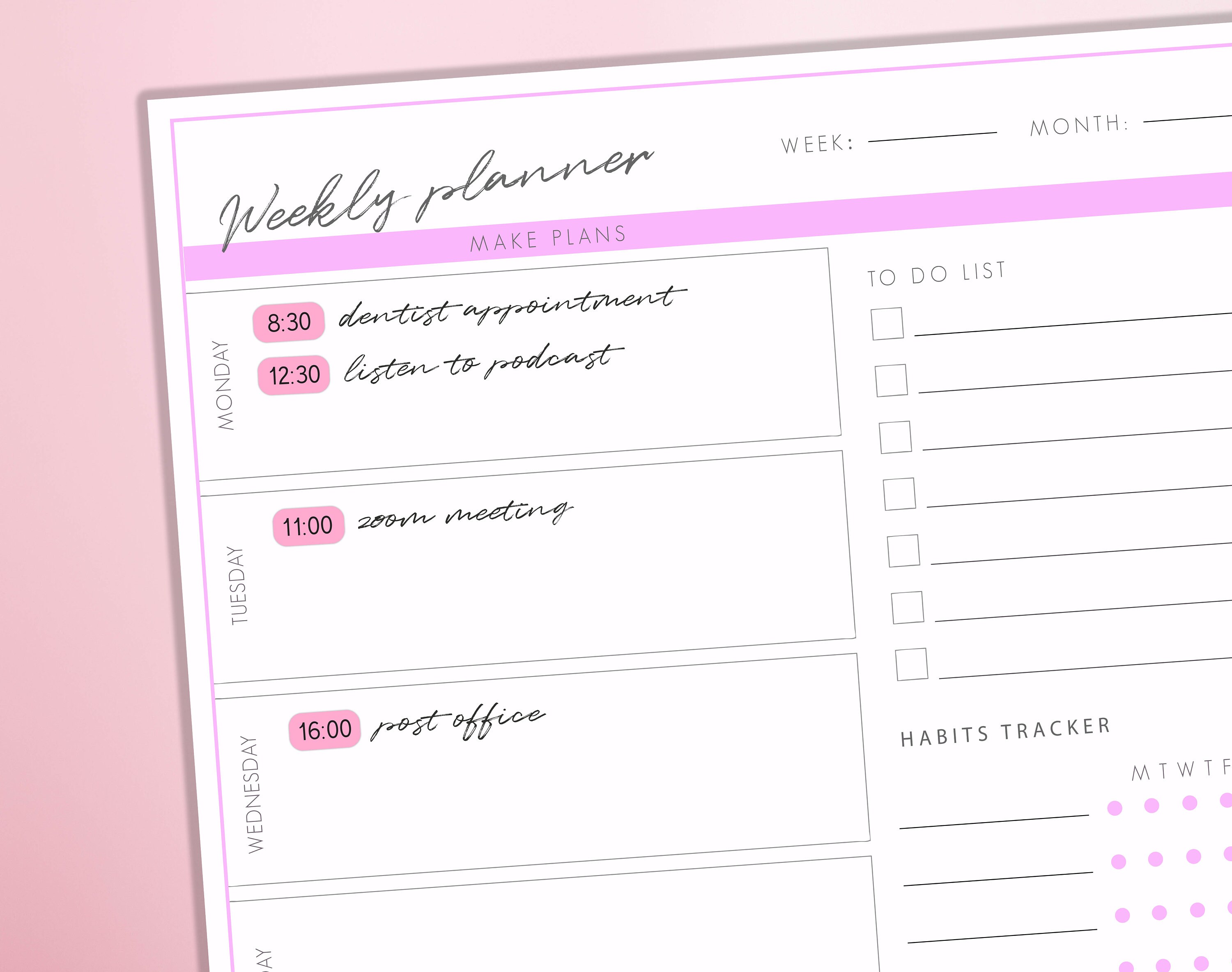 Appointment Time Block Planner Stickers Clock Every 30 Minutes Custom Colour Time Hour Reminder Functional Bullet Journal Sticker Sheet - Thumbnail 2