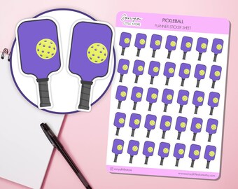 Pickleball Planner Stickers Sport Exercise Fitnnes Activity Bullet Journal Diary Sticker Sheet