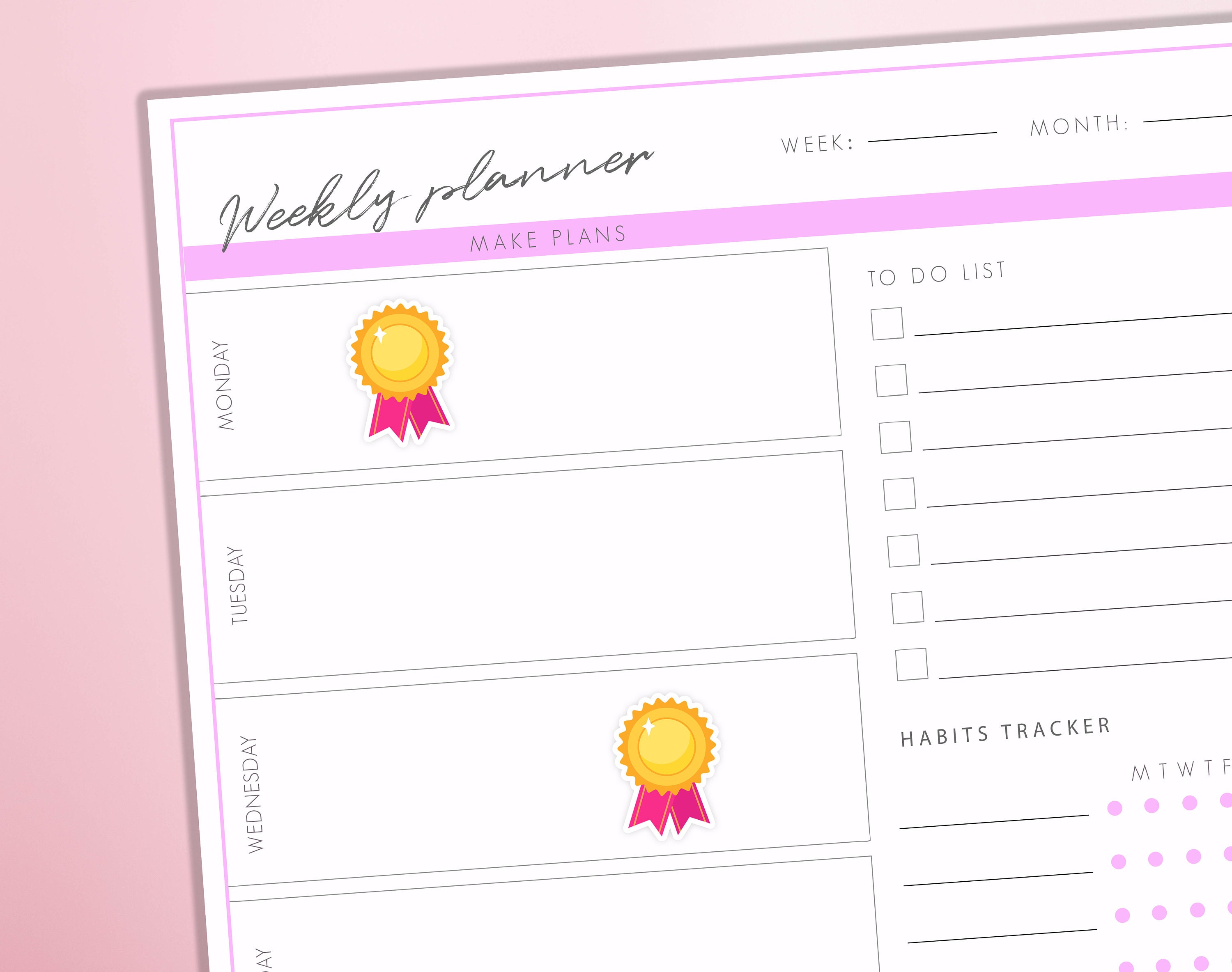 Award Ribbon Planner Stickers Competition Winner Medal Award Achievement Accomplishment Congratulation Bullet Journal Sticker Sheet - Thumbnail 2