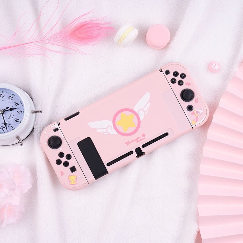 Girly Pink Protective Case For Nintendo Switch Full Controller Etsy