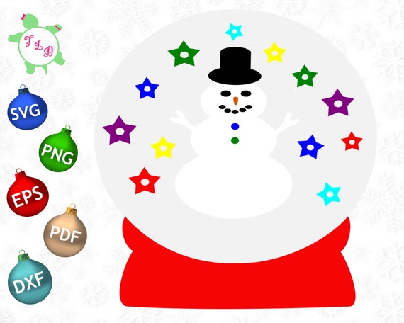Download Christmas Snow Globe Svg Snowman Png Etsy