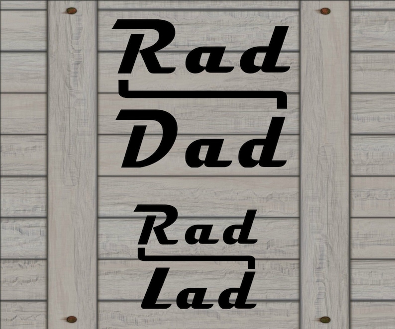 Download Rad Dad & Rad Lad SVG Dad and Son PNG | Etsy