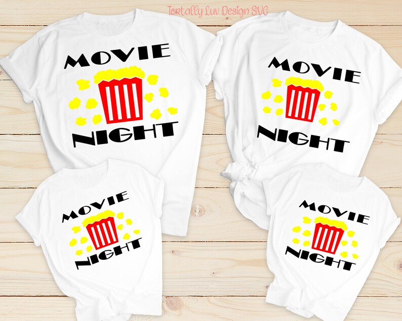 Movie Night SVG Family Movie Night Tshirts PNG Movie Etsy