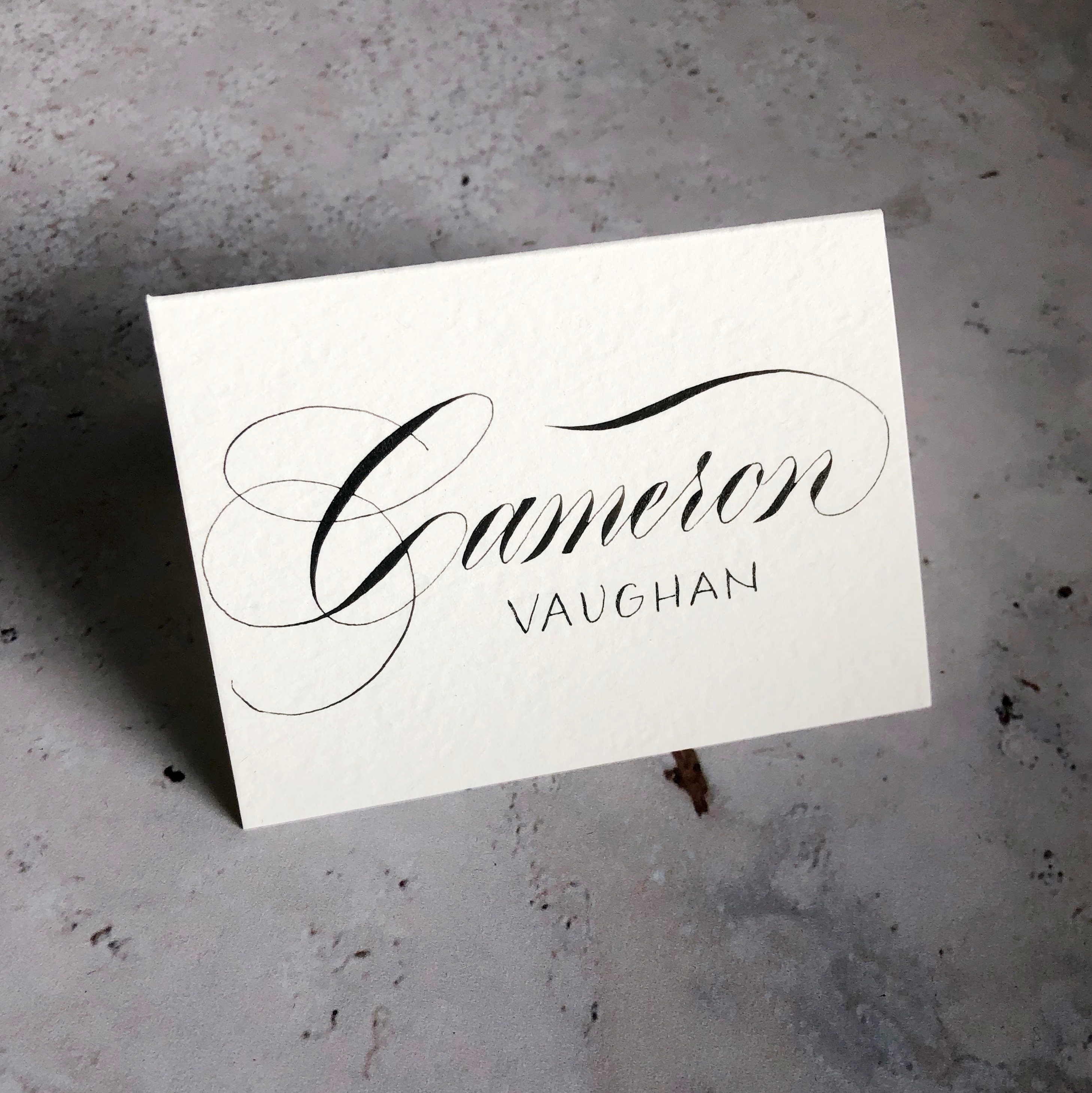 Folded Tent Place Cards. White Cards With Black Ink. Wedding Etsy UK