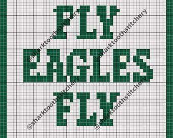 Flying Eagles Fly, broderie à l'aiguille 4x4 | téléchargement immédiat | 13 mailles