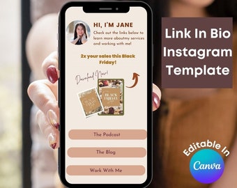 Instagram Link In Bio | Instagram Landing Page Vorlage | Instagram Landing Page | Link-Baum-Alternative | Digitaler Download | Mini Webseite