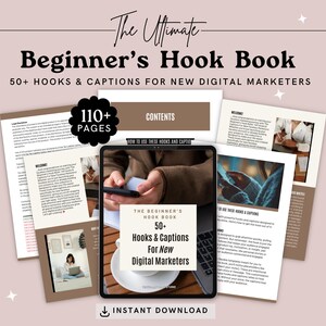 Done For You Hooks With Captions Guide For Digital Marketing Canva  Templates Faceless Reels DFY Content for digital products selling online