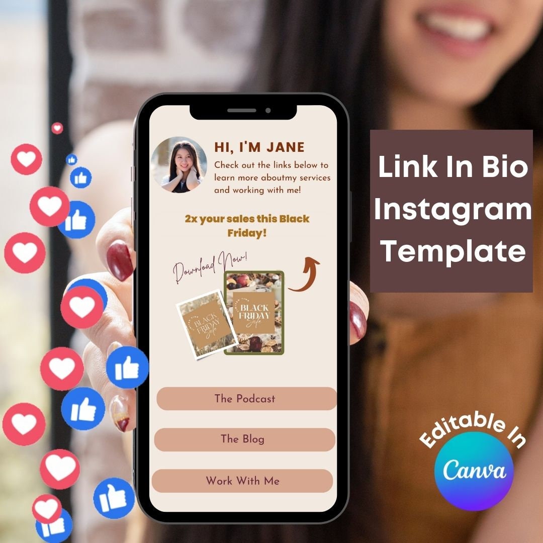 Instagram Link in Bio | Instagram Landing Page Template | Instagram ...