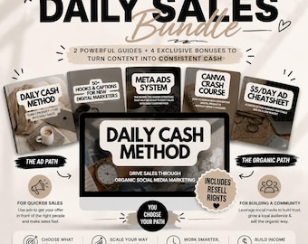 The PDF Method Mrr Make Money Online Social Media Growth Marketing Canva templates editable guide 27 pdf daily cash deposit sale method