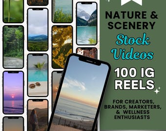 Faceless Reels Nature Scenery Aesthetic Instagram Video Summer Reels Wellness Digital Marketers Social Media Canva Templates MRR 4K Video