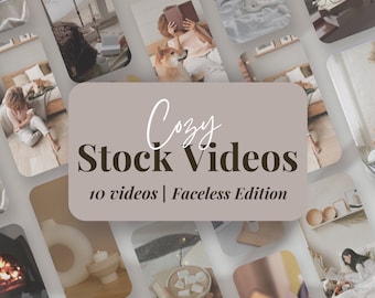 Cozy FACELESS VIDEOS Done For You Video Social media Canva Template Videos Minimalist Slow Morning Hygge Videos Canva Digital Download