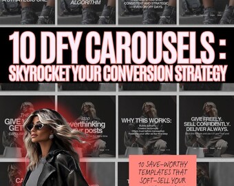 Conversion Selling Carousel Education Posts Canva Templates for Digital Marketing Product Sellers Social Media Post Canva Instagram PLR MRR