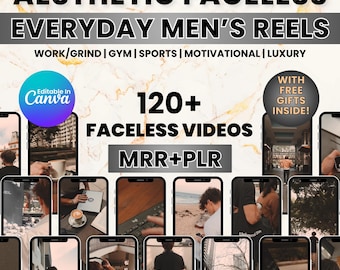 MEN'S REELS VIDEOS Aesthetic Videos Men Faceless Reels Videos Working Gym Home Reels Lifestyle Digital Marketing Download Masculine content