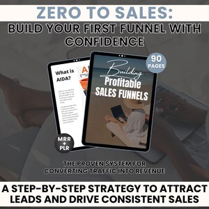 Sales Funnel Canva Ebook Build a Profitable Funnel Guide PLR MRR Digital Product for Coaches Course Creators Etsy & Shopify Sellers