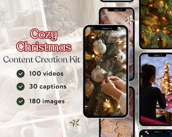 CHRISTMAS Content VIDOES Image pack Cozy Christmas Faceless Videos For Christmas Instagram TikTok Social Media Faceless Videos