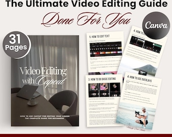 CapCut How To Video Editing Canva Guide Beginner-Friendly Digital Marketing Ebook for Coaches, Creators Ecommerce Sellers Mompreneurs Reels