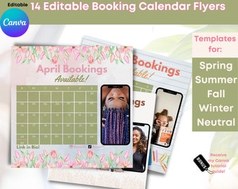 HAIR STYLISt CALENDER, Hair Calendar, Hair Stylish Editable Calendar Digital Download,  Monthly Booking Hair Style List Digital Download
