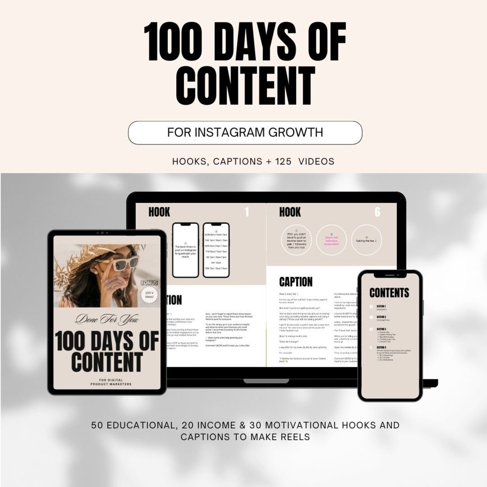 Done for You Hooks With Captions Guide for Faceless Digital Marketing ...