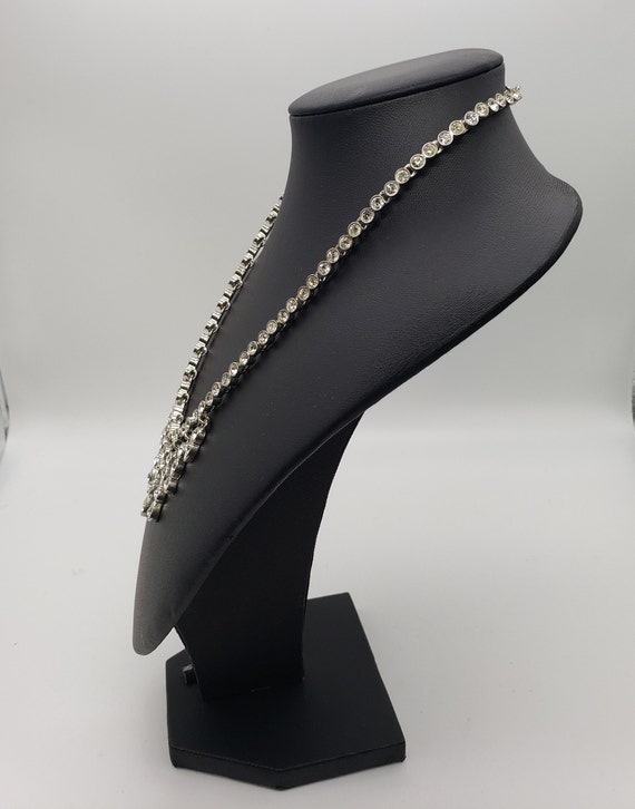 925 Sterling Cubic Zirconia Waterfall Necklace - image 5