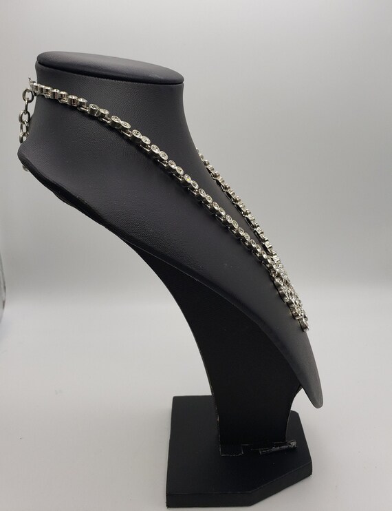 925 Sterling Cubic Zirconia Waterfall Necklace - image 8