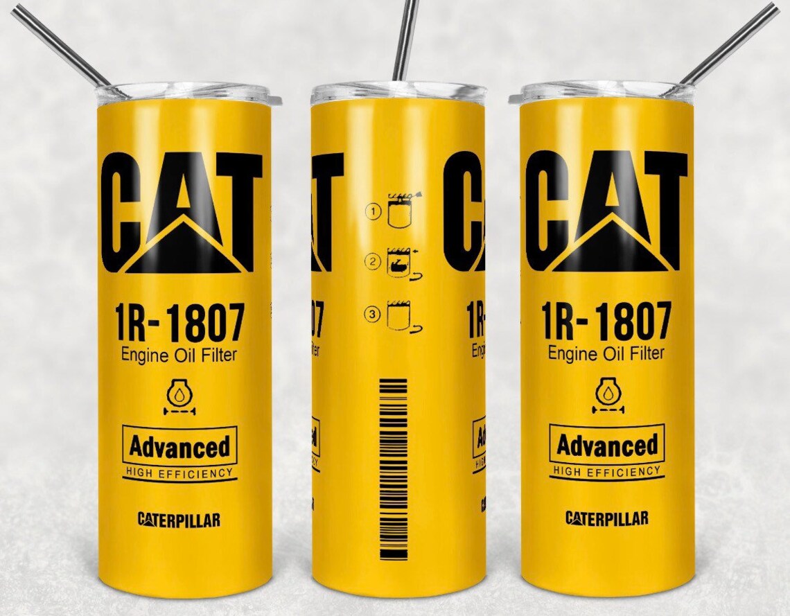 CAT Oil Filter Tumbler Oil Filter Cup Oil Filter 20oz Etsy