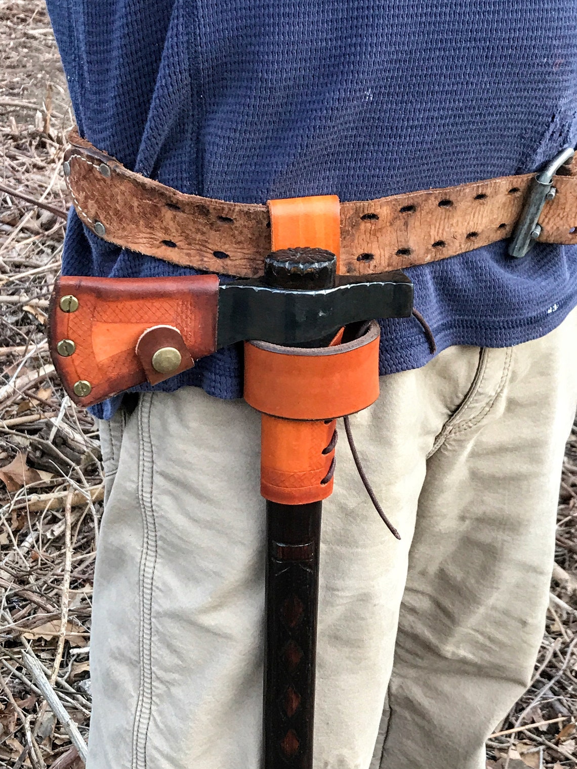 Axe Holster Leather Belt Loop for Axe Tomahawk Bushcraft Etsy