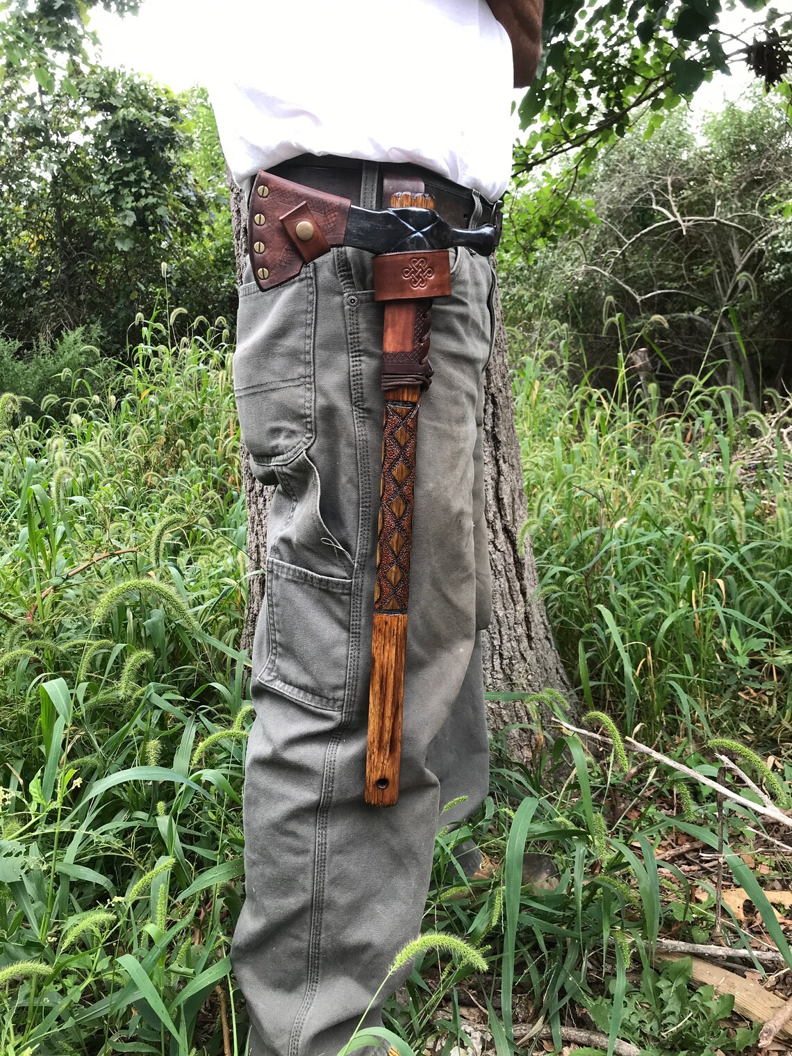 Axe Holster Handcrafted Hatchet Holster Leather Belt Loop Etsy