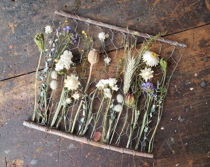 Dried Flower Wall Art Dried Flower Wall Decor Flower Meadow Naturally