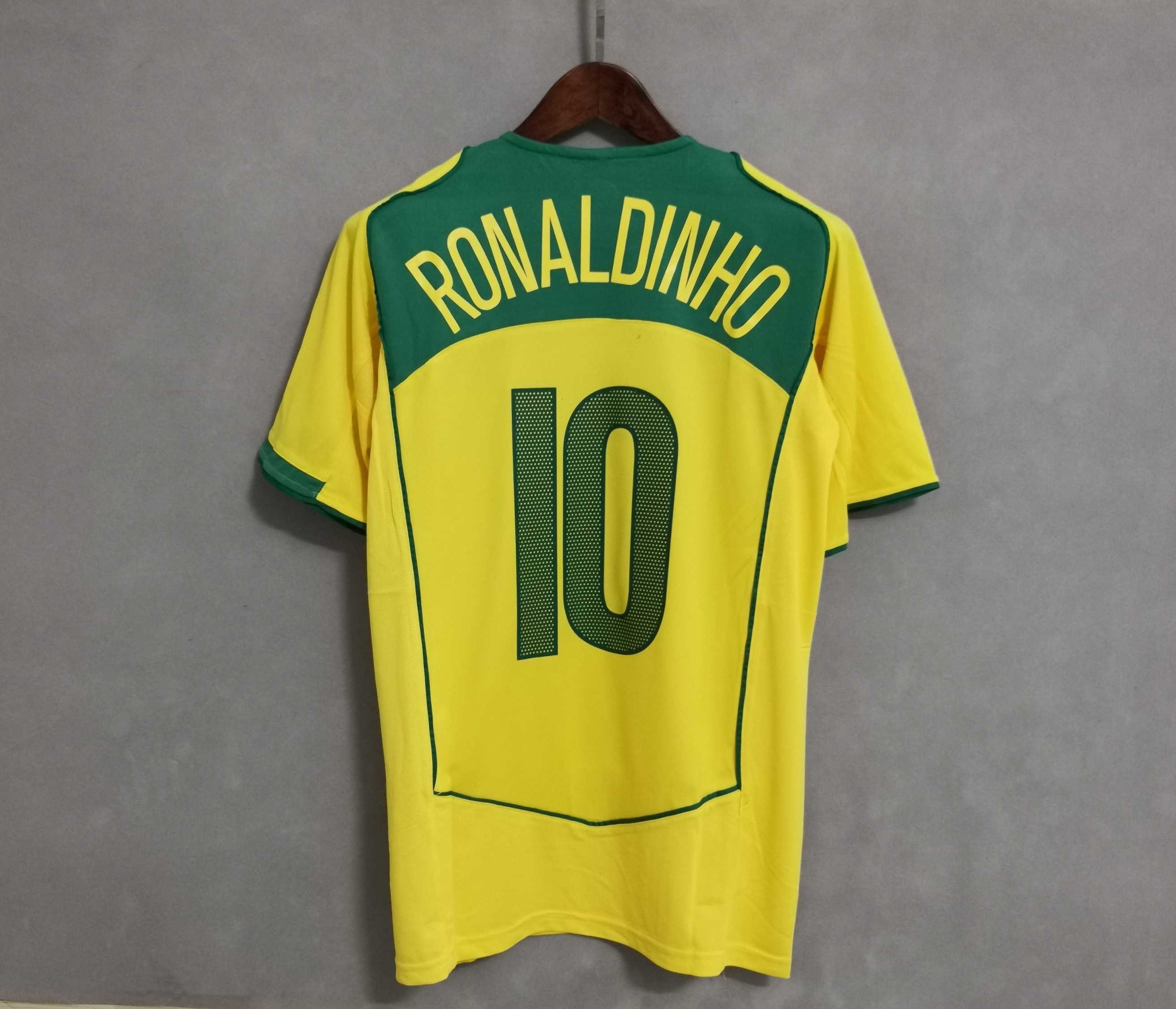 2004 Brazil 10 Ronaldinho Soccer Jersey Home Vintage Football | Etsy