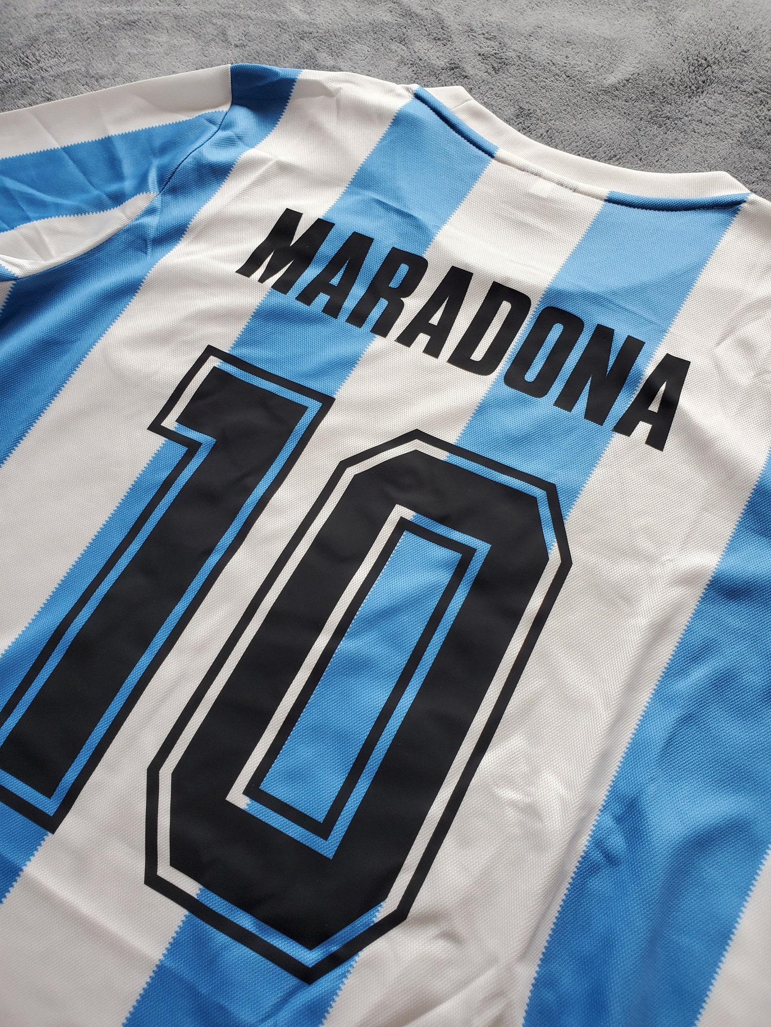 1986 World Cup Argentina 10 Maradona Soccer Jersey Home | Etsy