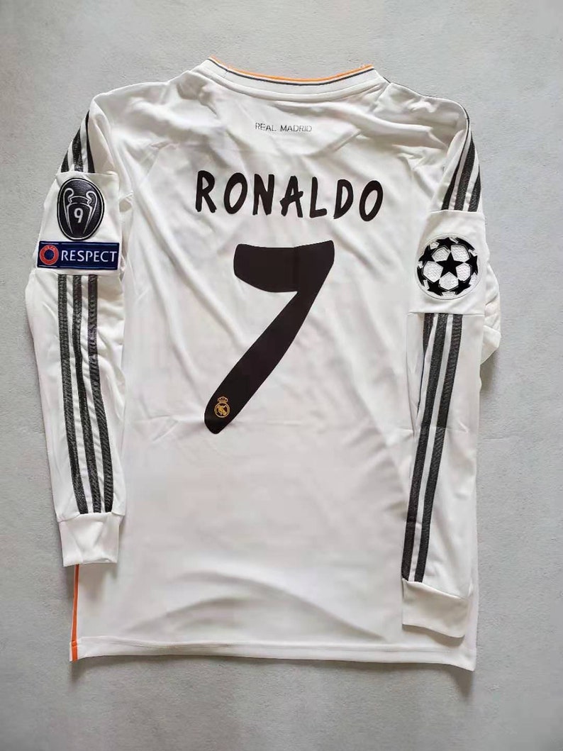 2014 UEFA Real Madrid Cristiano Ronaldo 7 Soccer Jersey White | Etsy
