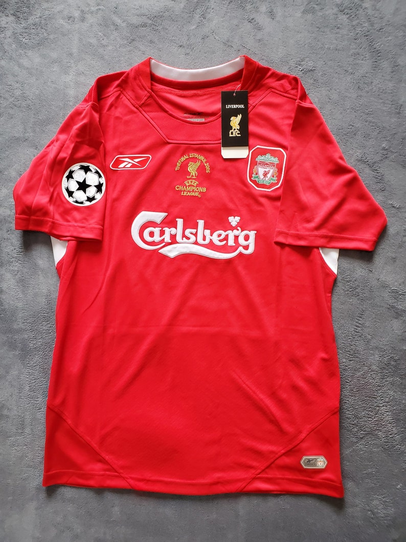 2004-2005 Liverpool 8 Gerrard Soccer Jersey Home UEFA Vintage | Etsy