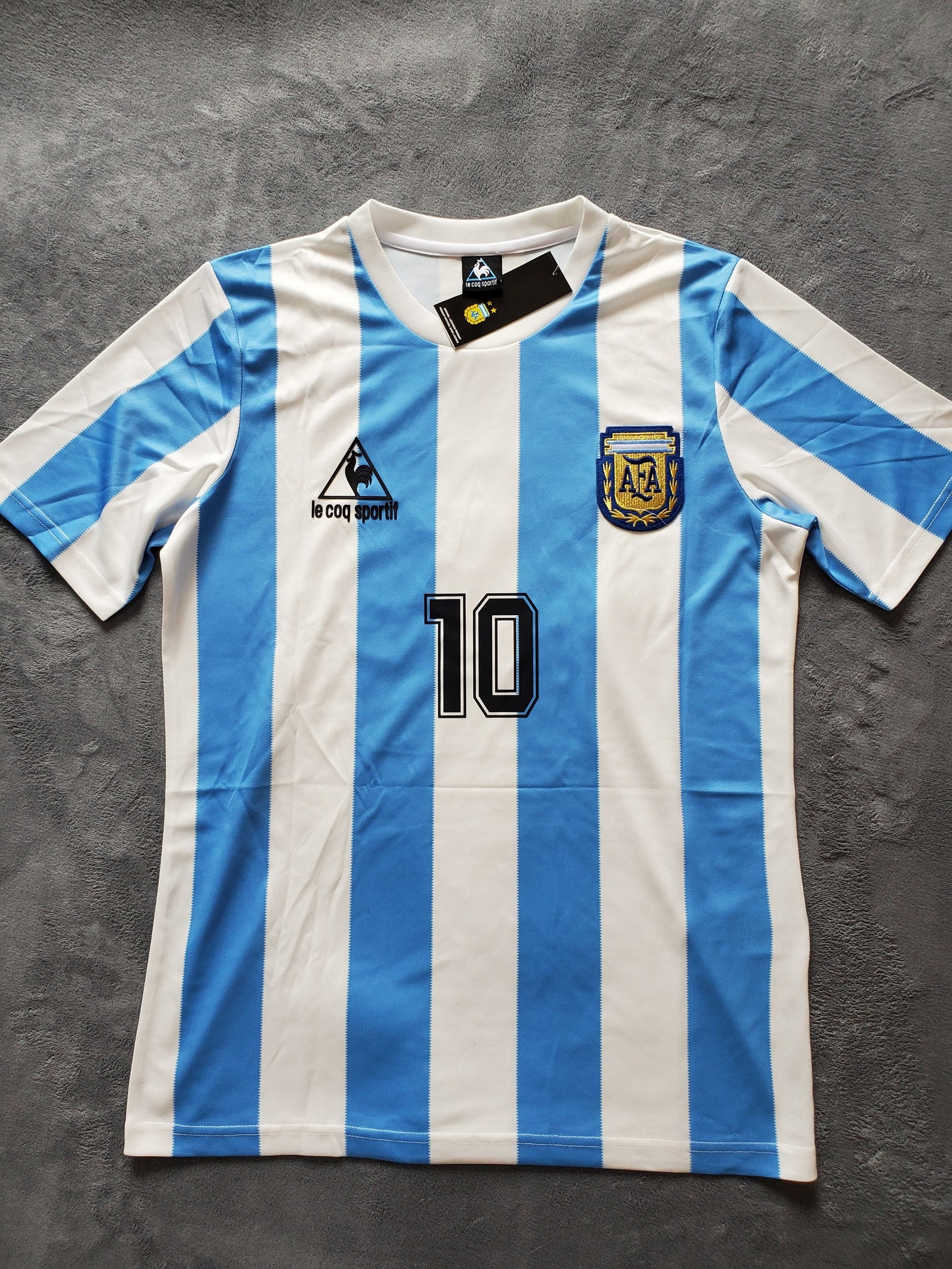 1986 World Cup Argentina 10 Maradona Soccer Jersey Home Etsy