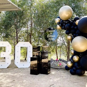 100 Pieces Black and Gold Colors Balloon Garland Kit Graduation Parties