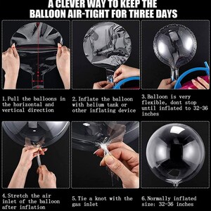 36 Inch Bobo Balloons Bubble Balloons, Large Transparent Bubble Balloon ...