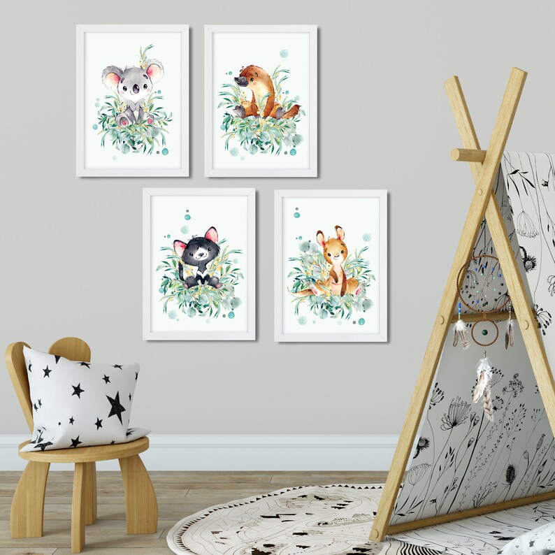 Printable Australian Nursery Decor With a Cute Baby Platypus Etsy